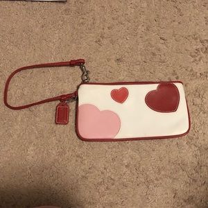 Rare Coach bag ♥️ hearts wristlet